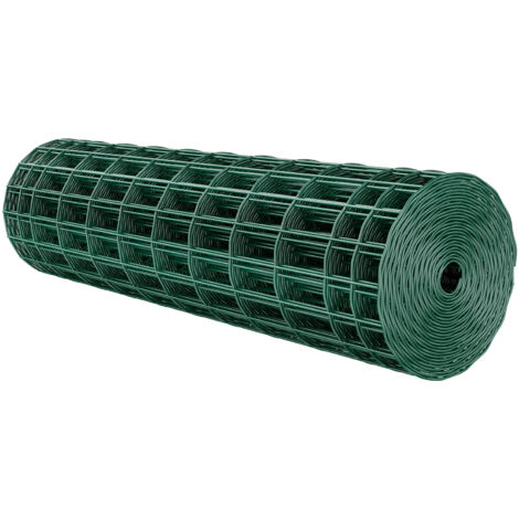 Mophorn Rotolo di rete metallica per recinzione 1 x 25 m, realizzato in filo di acciaio zincato da 2,1 mm, ideale per bovini, suini e pecore. Perfetto per recinti per animali, gabbie, verde.