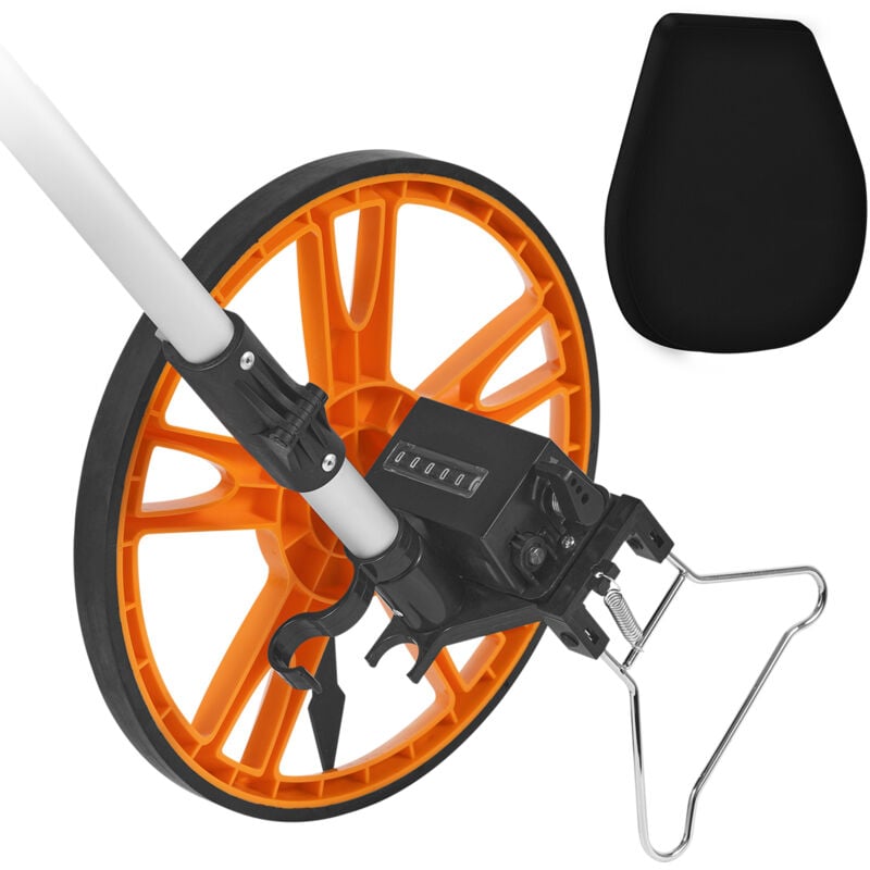 Roue de mesure , diamètre 317,5 mm, manche télescopique 1000-400 mm, mesure 0-99999 pieds avec sac à dos, idéale pour les pelouses, les routes dures,