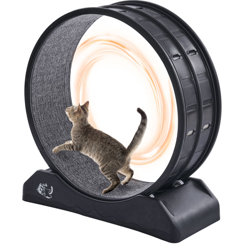 Mophorn - Roue d'exercice pour chat , 31,5 po, grande et silencieuse pour chats, noire