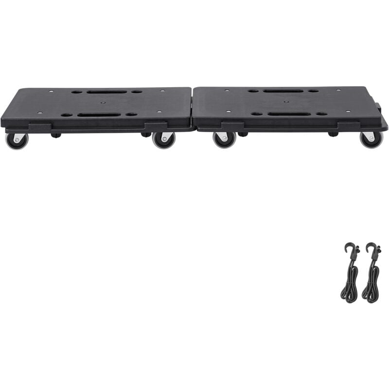 Mophorn - Roulant pour meubles, capacité de 500 lb chacun, roulettes mobiles portables avec 4 roues robustes, petit chariot plat avec verrouillage