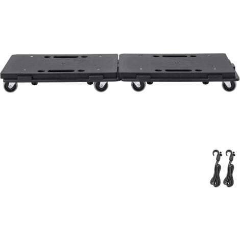 Mophorn Roulant pour meubles, capacité de 500 lb chacun, roulettes mobiles portables avec 4 roues robustes, petit chariot plat avec verrouillage pour meubles lourds, paquet de 2, noir