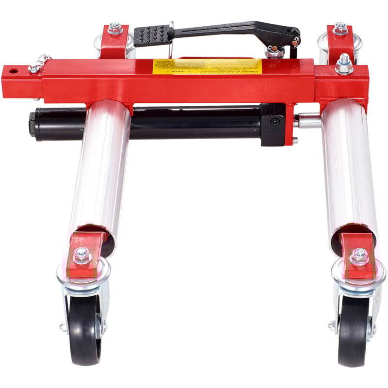 Roulant pour voiture, capacité maximale de 1 500 lb, roues rotatives à 360 °, cric hydraulique de positionnement de véhicule robuste, pour réparation