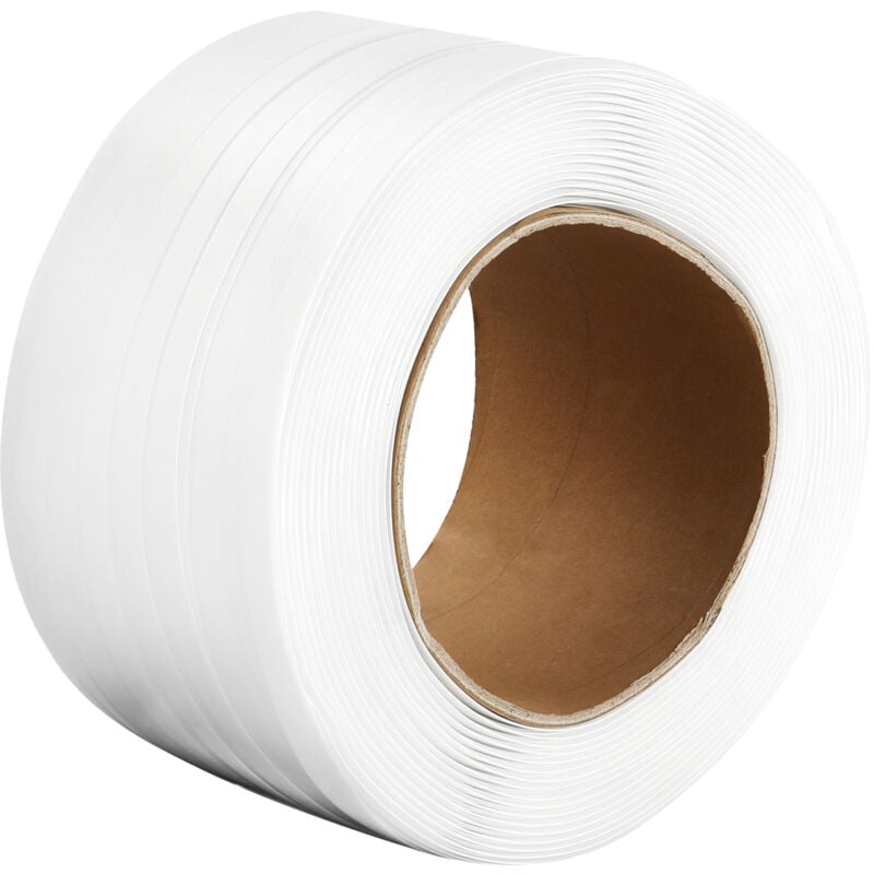 Mophorn - rouleau de cerclage en corde tissée Packaging, longueur 1640' x largeur 3/4' x épaisseur 0,03', résistance à la rupture 1763 lb, bobine de