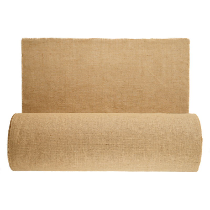 Mophorn - Rouleau de tissu en toile de jute de 101,6 cm x 91,4 m, rouleau d'enveloppe d'arbre en toile de jute, tissu de jute naturel haute densité