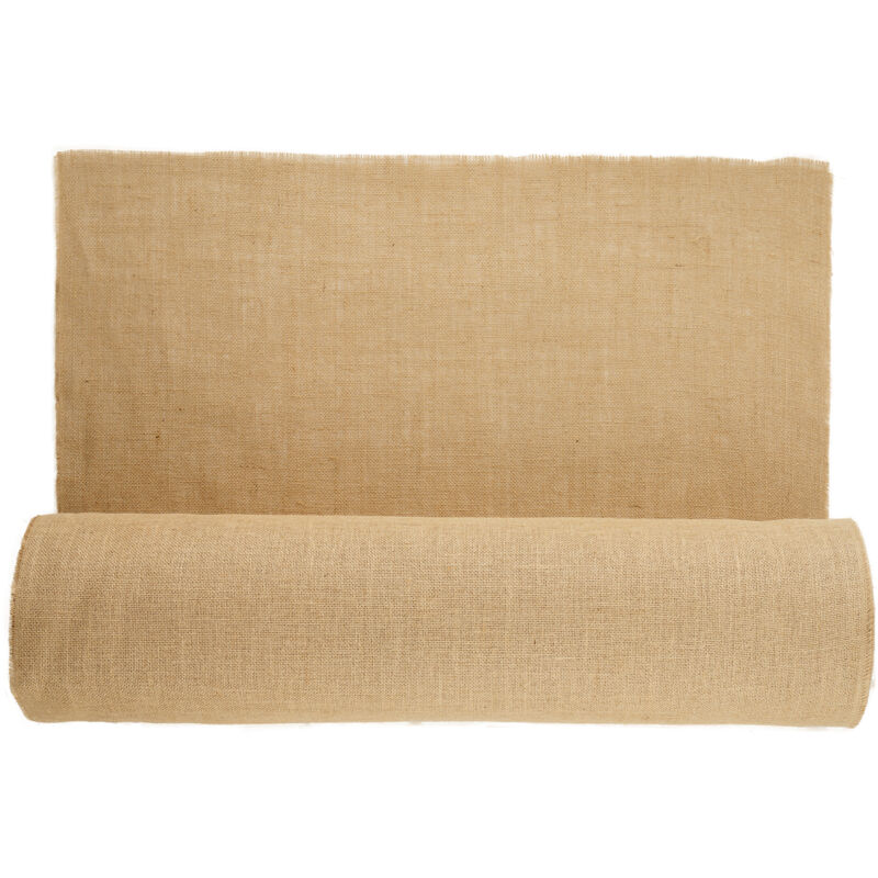 Rouleau de tissu en toile de jute de 36 po x 150 pi, rouleau d'enveloppe d'arbre en toile de jute, tissu de jute naturel haute densité 50 x 50 pour