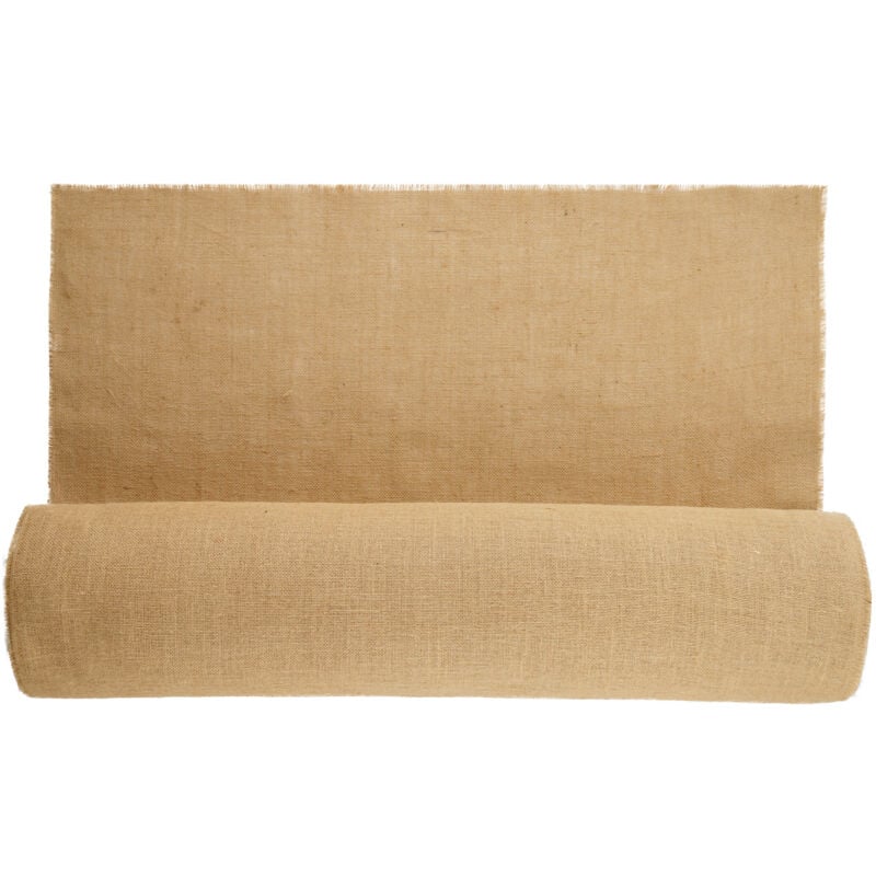 Mophorn - Rouleau de tissu en toile de jute de 40 po x 150 pi, rouleau d'enveloppe d'arbre en toile de jute, tissu de jute naturel haute densité 50 x
