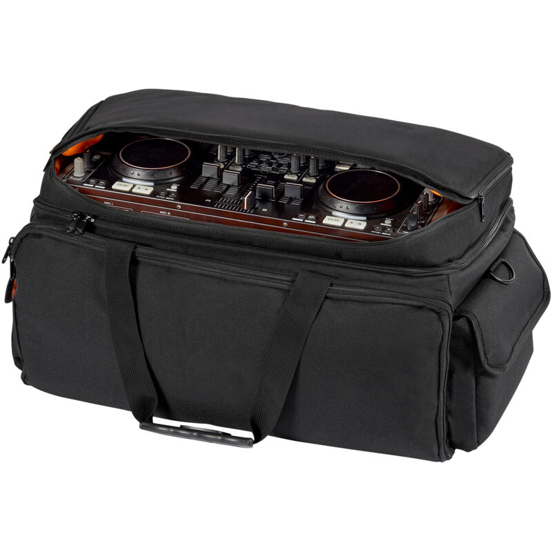 Sac de rangement pour câbles dj, tissu Oxford 1200D, sac de transport dj avec 9 séparateurs amovibles, bandoulière de 1,5 m, coussinet inférieur en