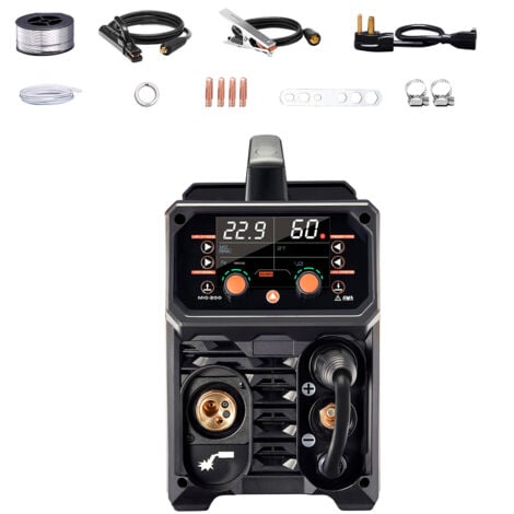 Mophorn Saldatrice MIG Pro, Saldatrice MIG Pulsata Da 250 Amp. Saldatrice Sinergica 5 In 1 Con Tecnologia Inverter IGBT E Schermo LCD. Saldatura MIG Pulsata/MIG A Gas/MIG A Filo Continuo/Stick - Foto 10
