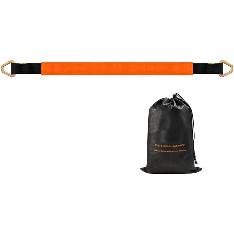 Sangles d'arrimage d'essieu 5 cmx1 m. Sangles d'arrimage robustes avec résistance à la rupture de 5448 kg.Lot de 4, idéales pour le remorquage et le