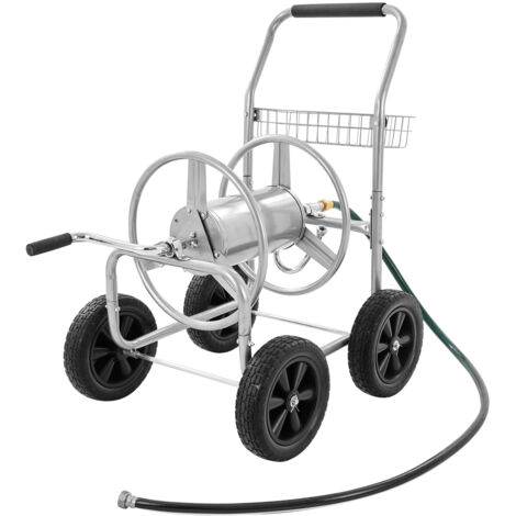 Mophorn Schlauchwagen – fasst bis zu 250 Fuß 5/8 Zoll Schlauch. Robuste Stahlkonstruktion für den Einsatz im Freien. Ideal für Gärten, Höfe und Rasenflächen. Mobil und praktisch.