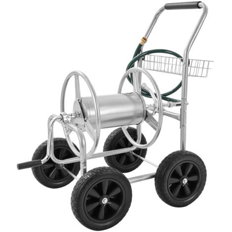 Mophorn Schlauchwagen – fasst bis zu 300 Fuß 5/8 Zoll Schlauch. Robuste Stahlkonstruktion für den Einsatz im Freien. Ideal für Gärten, Höfe und Rasenflächen. (Schlauch nicht im Lieferumfang enthalten)