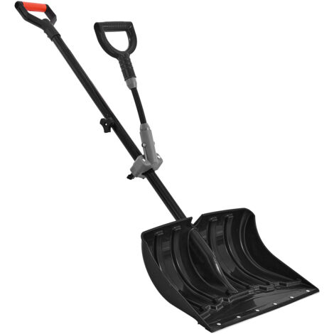 Mophorn Schneeschaufel 455x320 mm, Schneeräumer mit D-Griff und Zusatzgriff, Schneeschippe für Garten, Auto und Outdoor-Camping