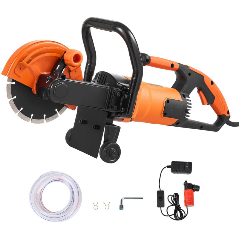 Scie à béton électrique, 7 po, 2000 w, profondeur de coupe de 2,5 po, humide/sec, pour pierre, brique - Mophorn