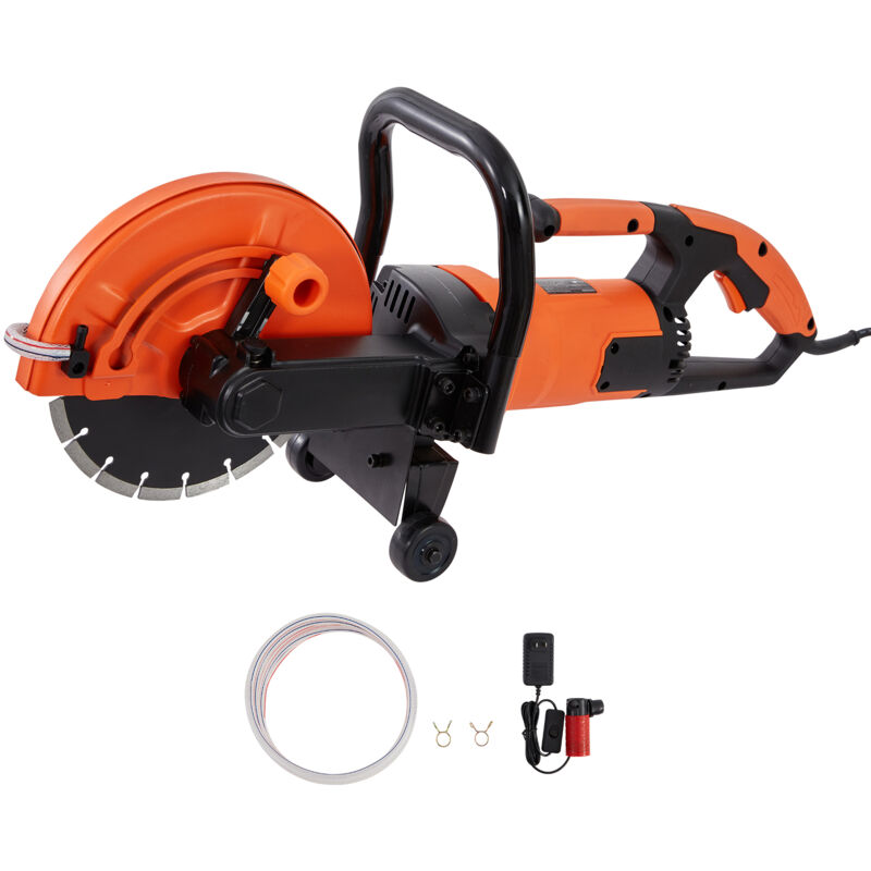 Mophorn Scie à béton électrique, 9 po, moteur 1800 W 15 A, profondeur de coupe 3,5 po, humide/sec, pour pierre, brique