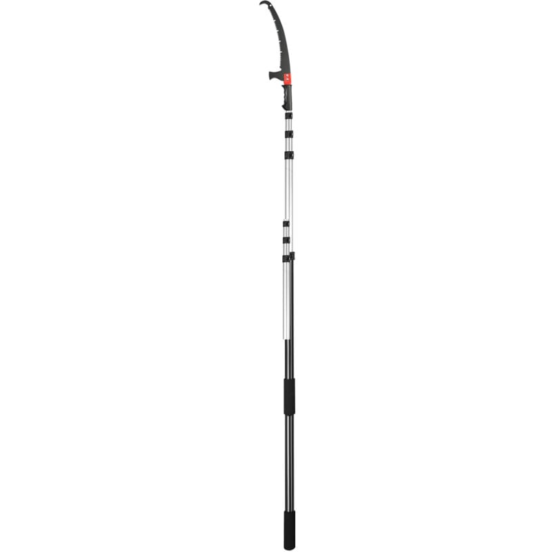 Mophorn - Scie à perche manuelle . Extensible de 1,5 à 6 m. Lame en acier. Pour l'élagage des arbres. Alliage d'aluminium léger. Avec brosse. Pour