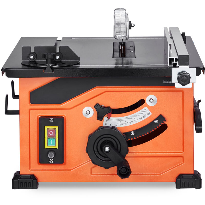 Mophorn - Scie à tableau pour chantier, 210 mm, scie à tableau compacte portableau 1200 w, capacité de coupe maximale de 225 mm, vitesse de coupe de