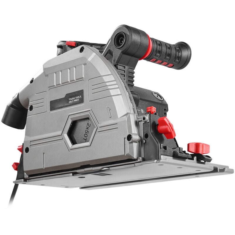 Scie circulaire plongeante de 6,5 pouces avec lame à 50 dents, angle de 0 à 45°, profondeur de coupe de 2,24 pouces pour bois, plastique et métal