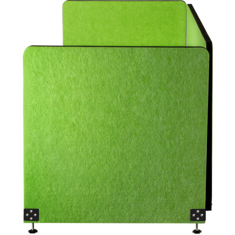 Mophorn Séparateur de bureau 60", panneau de confidentialité acoustique à 3 panneaux, réduction du bruit absorbant le son, séparateur léger à pince pour bureau, vert