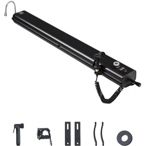 Mophorn Serbatoio dell'acqua per portapacchi da 8 galloni, serbatoio multi-erogazione in alluminio con paraspruzzi, T-Slot e porta di pressurizzazione per bauli, roll bar, barre trasversali