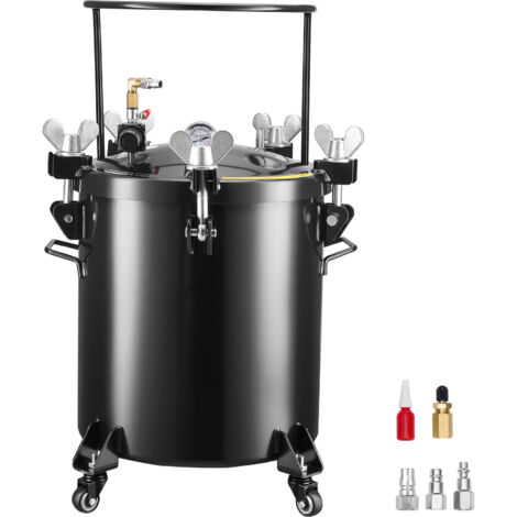 Mophorn Serbatoio Spruzzatore di Vernice, Contenitore a Pressione in Acciaio da 40 Litri con Tre Collegamenti Rapidi, Ideale per Progetti Domestici e Artistici