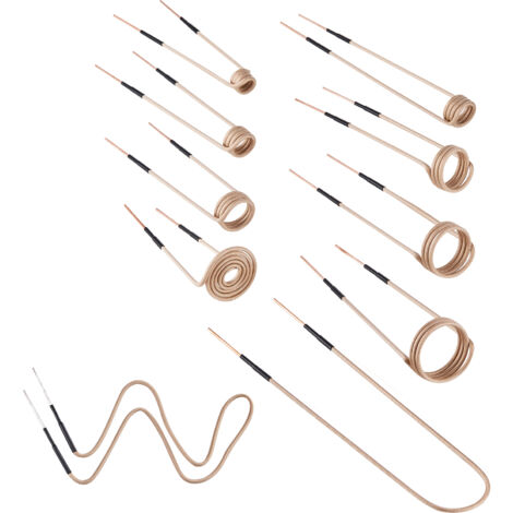 Mophorn Set di 10 Bobine di Riscaldamento a Induzione Magnetica, Accessori per Induttori di Calore, Ideali per Rimuovere Bulloni e Dadi Arrugginiti, 1 a Forma di U e 1 Flessibile