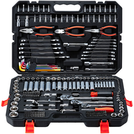 Mophorn Set di Chiavi a Bussola da 314 Pezzi con Cricchetto da 1/4, 3/8 e 1/2 Pollici, Kit Utensili per Riparazioni e Progetti Fai-da-te, Custodia per Attrezzi da Meccanico