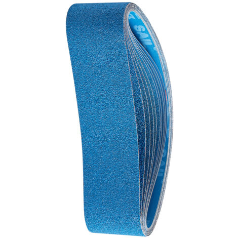 Mophorn Set di nastri abrasivi 100 x 915 mm, grane assortite 40, 60, 80, 120, 240, confezione da 10 pezzi in zirconia per levigatrici a nastro, ideali per la lucidatura di metalli