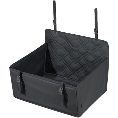 Mophorn Siège auto pour chien, rehausseur résistant et imperméable pour voiture, avec cadre de support, laisse de sécurité à clipser, convient aux chiens S/M/L jusqu'à 48,5 lb, noir