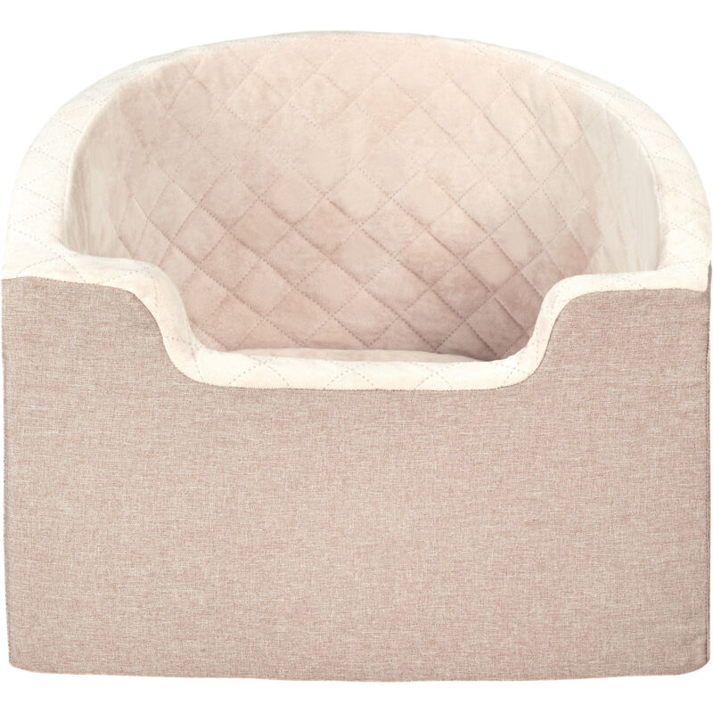 Siège auto pour chien rehausseur robuste et imperméable pour voiture, avec poche de rangement, laisse de sécurité et rembourrage en éponge, idéal