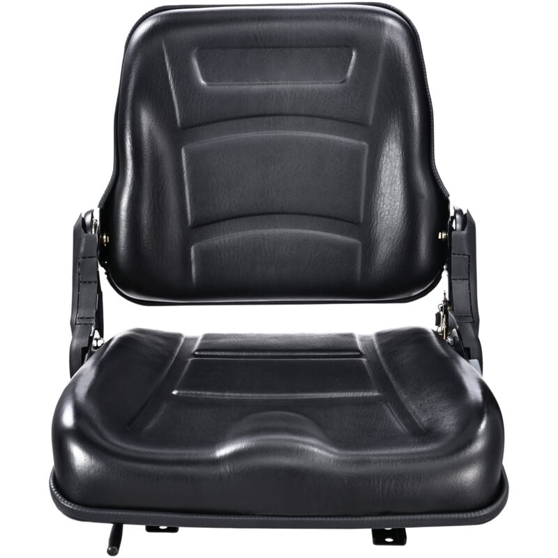 Siège de chariot élévateur universel avec dossier réglable et micro-interrupteur, siège de tracteur rabattable de 6,3 à 13,4 pouces, fente étendue