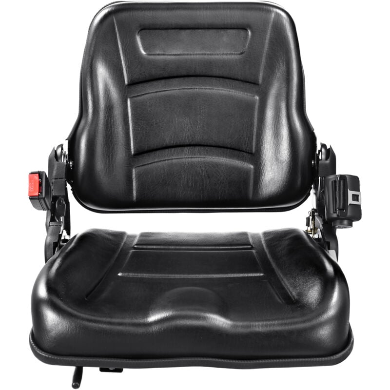 Mophorn - Siège de chariot élévateur universel , siège de tracteur rabattable avec dossier réglable, micro-interrupteur et ceinture de sécurité