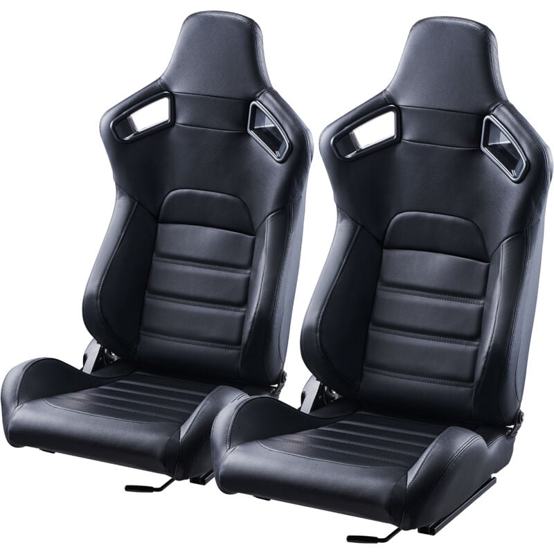 Siège de course, ensemble de 2, cockpit de course réglable avec inclinaison grand angle et mousse haute résilience, chaise de course confortable avec