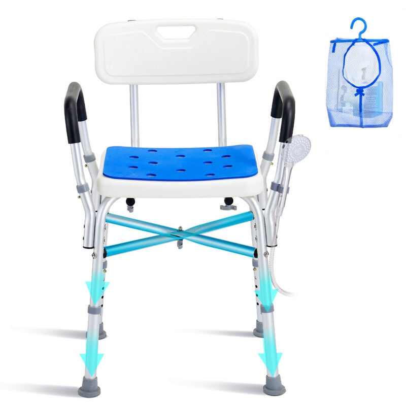 Siège de douche - Robuste et fiable, capacité de 400 lb, hauteur réglable pour un ajustement personnalisé dans la baignoire - Mophorn