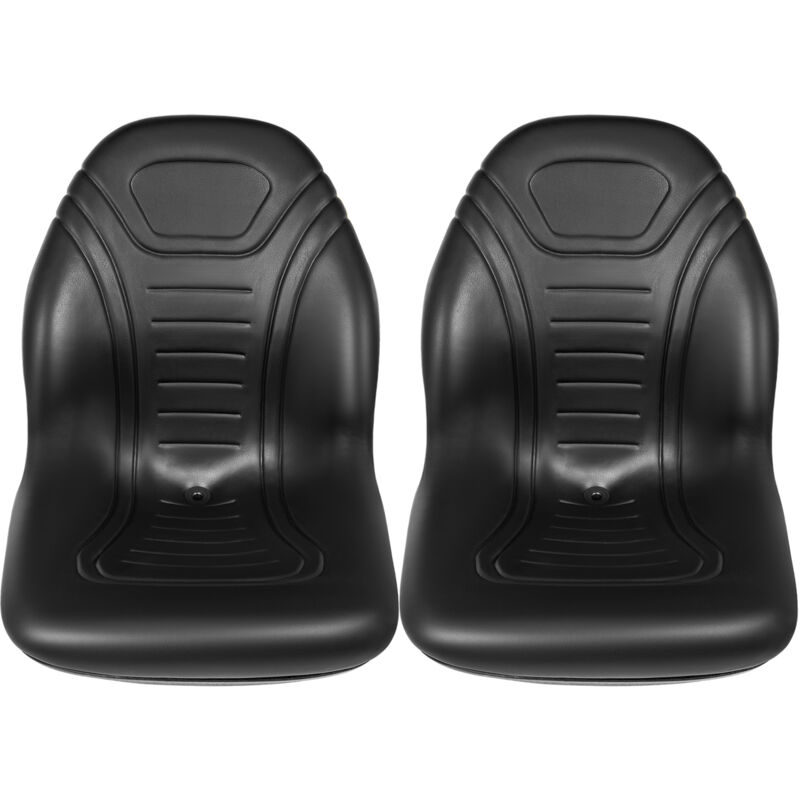 Mophorn Siège de tracteur universel de rechange , lot de 2 sièges de tondeuse à dossier haut compact, vinyle noir, chariot élévateur et chargeuse