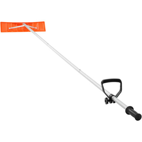 Mophorn Snow Roof Rake, 25" Plastic Blade Snow Removal Tool, 21ft Reach Aluminium Handle, Superior Roof Shovel with Anti-Slip Handle Grip, Easy to Setup & Use for House Roof, Car Snow, Wet Leaves
