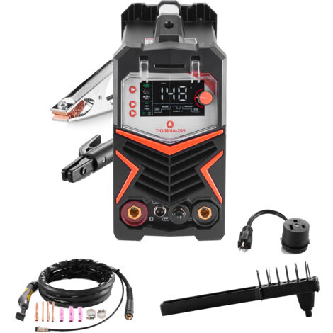 Mophorn Soldador 6 en 1 de 200 A con pantalla LED – AC TIG/DC TIG/AC Pulse TIG/DC Pulse TIG/Spot TIG/MMA (soldadura por electrodo), con tecnología IGBT y control sinérgico