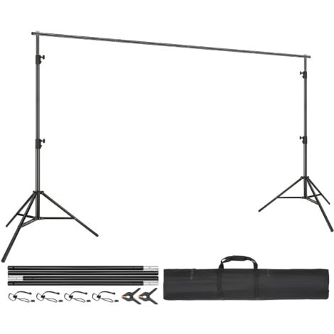 Mophorn Soporte de Fondo Kit de Soporte de Fondo Fotográfico Ajustable 2900x3500 mm con 6 Abrazaderas y Bolsa de Transporte Soporte de Fondo para Fotografía para Estudio de Fotografía, Exposición, Bod