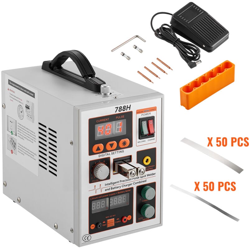 Soudeur par points à batterie , machine à impulsion 788H avec 2 modes et led, portable haute puissance pour batteries au nickel de 0,15 mm, 18650,