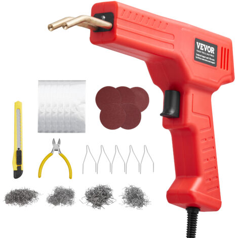 Mophorn Soudeur plastique, pistolet de soudage plastique 100 W avec 800 agrafes chaudes. Kit professionnel pour la réparation de pare-chocs de voiture en plastique, kayaks, jouets, etc
