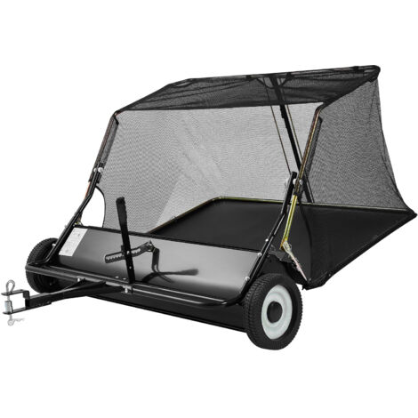 Mophorn Spazzatrice da Giardino Trainata con Larghezza di 121,92 cm, Sacco della Tramoggia da 736 L, Ideale per la Pulizia di Prati e Aree Agricole