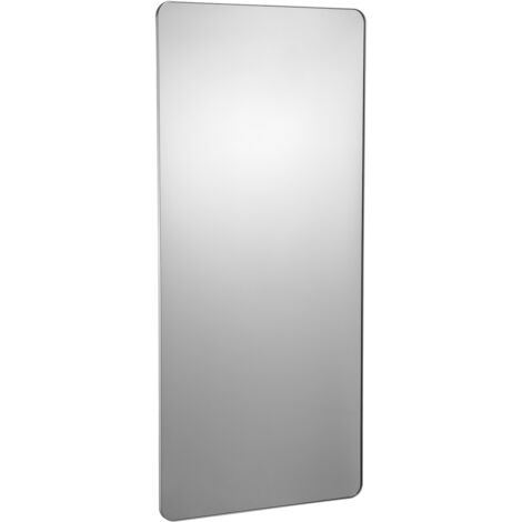 Mophorn Specchio da trucco da parete, 0,15" di spessore, 32" x 72" con cornice in lega di alluminio e pellicola antideflagrante, antigraffio, staffa a forma di Z, per bagno/letto/soggiorno