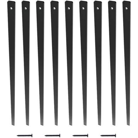 Mophorn Staircase Metal Balausters, 38'' x 1'' Flat Aluminum Alloy Decorative Balaustre Spindles, 72 Pack Deck Balaustre con viti, Classic Hollow Deck Railing Satin Black Powder Coated per portico