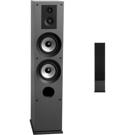 Mophorn Standlautsprecher mit 3-Wege-System, ausgestattet mit 1,91/2,54 cm Hochtöner, zwei 13,34 cm Tieftönern, 145 W Spitzenleistung, Frequenzbereich von 70 Hz bis 20 kHz, MDF-Gehäuse, Einzelstück