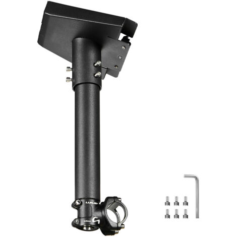 Mophorn Starlink RV Ladder Mount, 360° Adjustable Angle Mounting Pipe Kit, Durable Steel Short RV Ladder Adapter, Compatible with Gen3 and V3 Models, Simple Assembly, Black