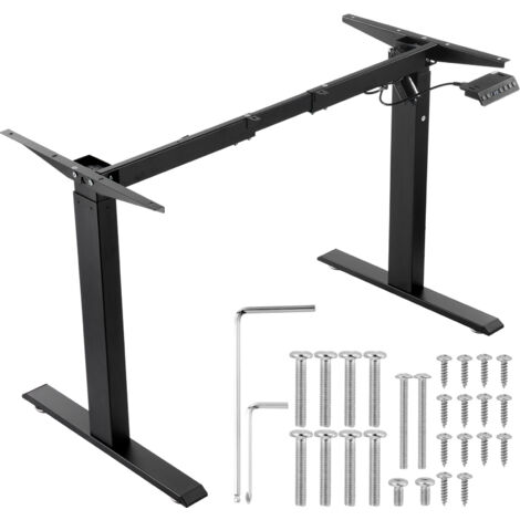 Mophorn Stehpultgestell – verstellbar 70–117 cm Höhe, 95–158 cm Länge, ergonomisch für Zuhause und Büro (nur Schwarz)
