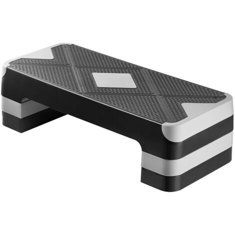 Mophorn Stepper per esercizi aerobici portatile con capacità di carico fino a 250 kg, ideale per allenamenti in casa o palestra. superficie antiscivolo per un utilizzo sicuro e confortevole, grigio.