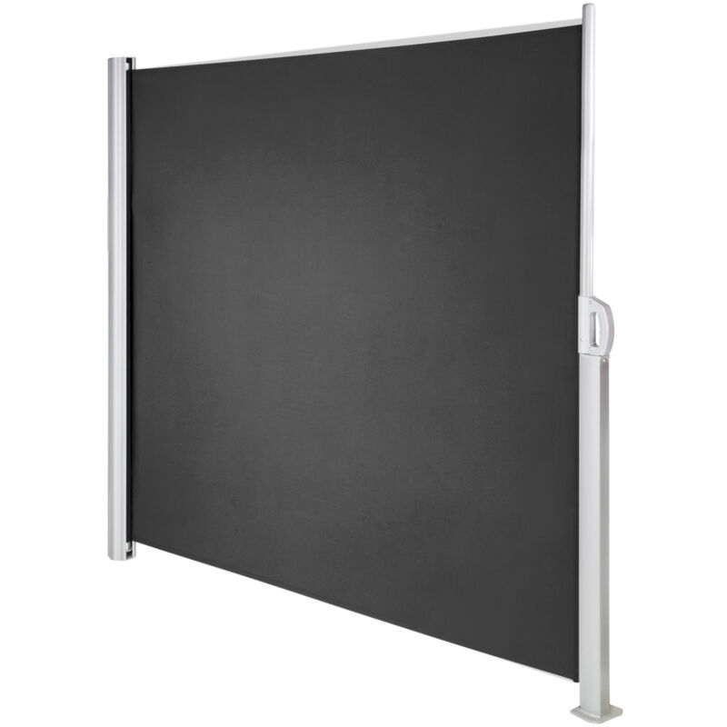 Store latéral rétractable, 160 x 299 cm, écran de confidentialité en aluminium, séparateur de pièce en polyester imperméable, pare-vent uv 30+ pour