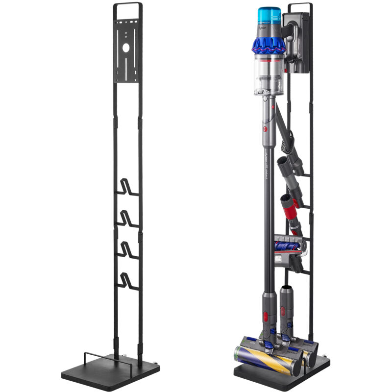 Support d'aspirateur, compatible avec Dyson V6, V7, V8, V10, V11, V15, support roulant stable avec roulettes pour aspirateur vertical sans fil et