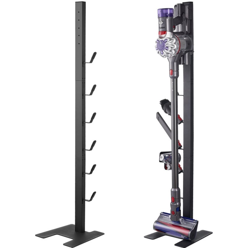 Support d'aspirateur, compatible avec Dyson V6, V7, V8, V10, V11, V15, support stable avec 6 crochets pour aspirateur vertical sans fil et