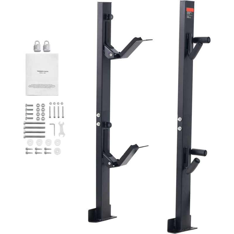 Support de coupe-bordures support de coupe-bordures à 2 places, support de garniture pour remorque avec verrouillage par mot de passe en alliage de